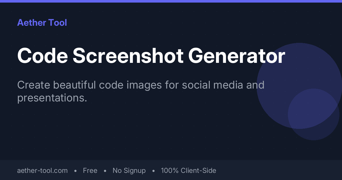 Code Screenshot — Create Beautiful Code Images for Social Media